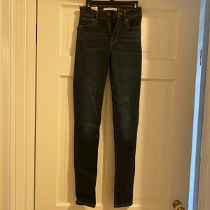 Levi high rise skinny jeans